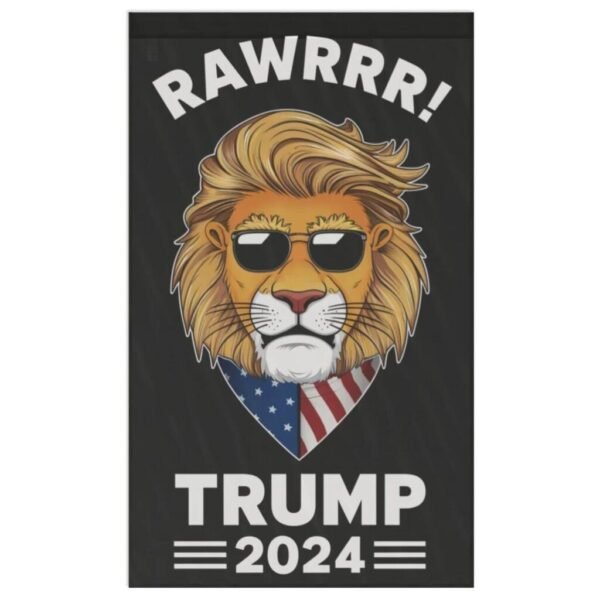 TRUMP 2024 LION FLAG RAWRRR PRODIMAGE 1